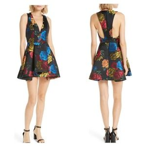 Alice + Olivia Tanner Asymmetrical Skater Dress